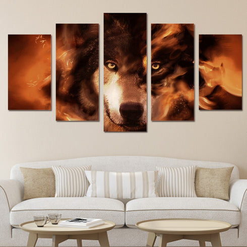 Tableau Loup Cartoon